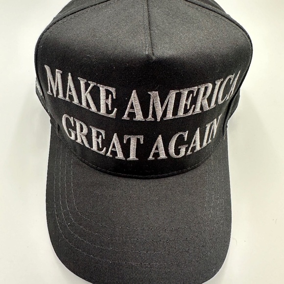 Cali-Fame Trump Make America Great Again Logo Black Trucker Hat Cap One Size - Picture 1 of 7